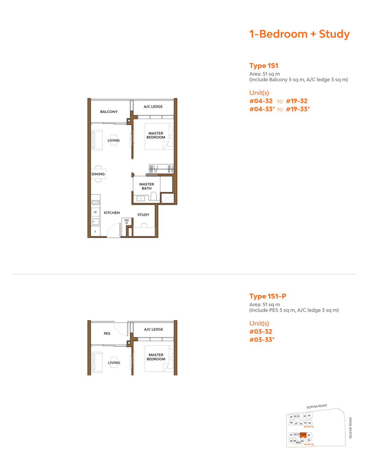The Collective At One Sophia 1S1 floor plan
