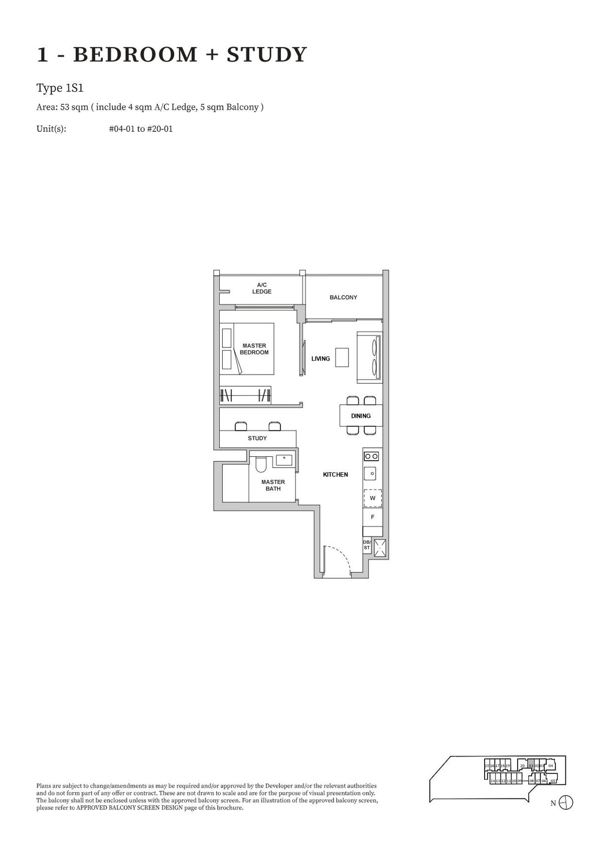 TMW Maxwell 1S1 floor plan