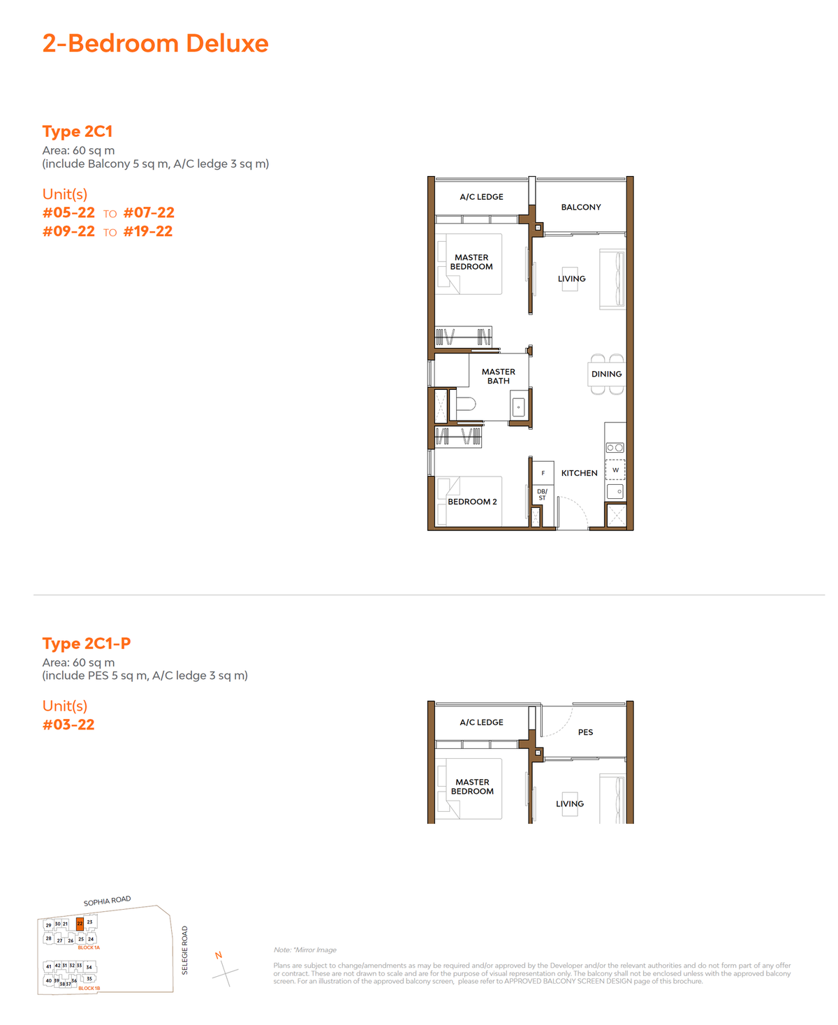 The Collective At One Sophia 2C1 floor plan