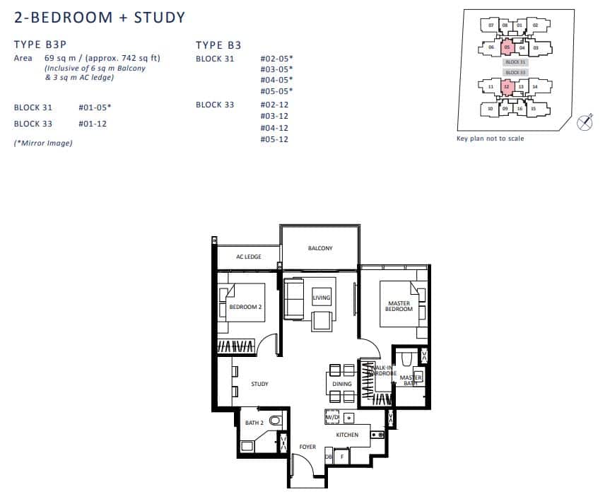 2-BEDROOM+Study TYPE B3P