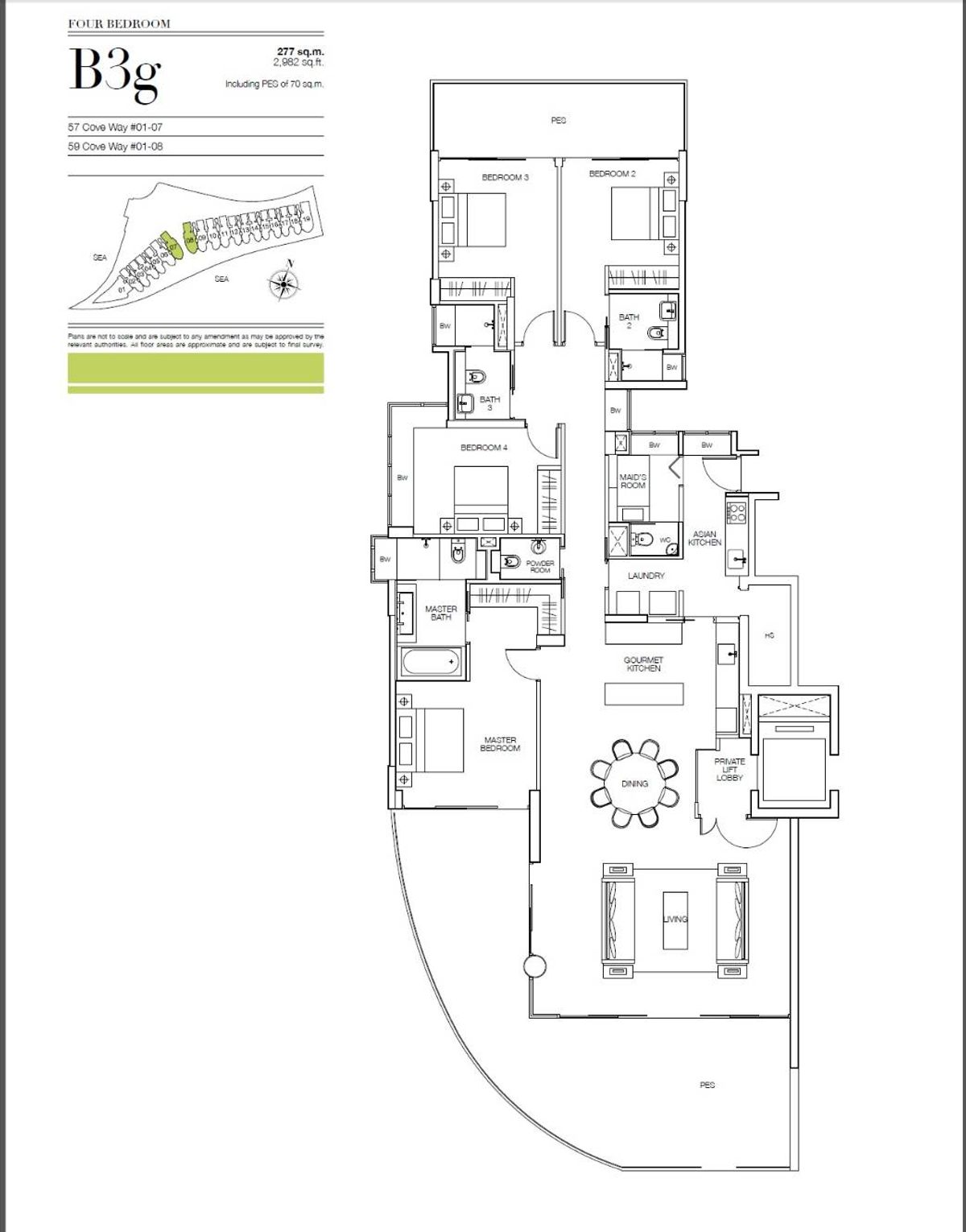 Seascape 涛源湾 B3g floor plan
