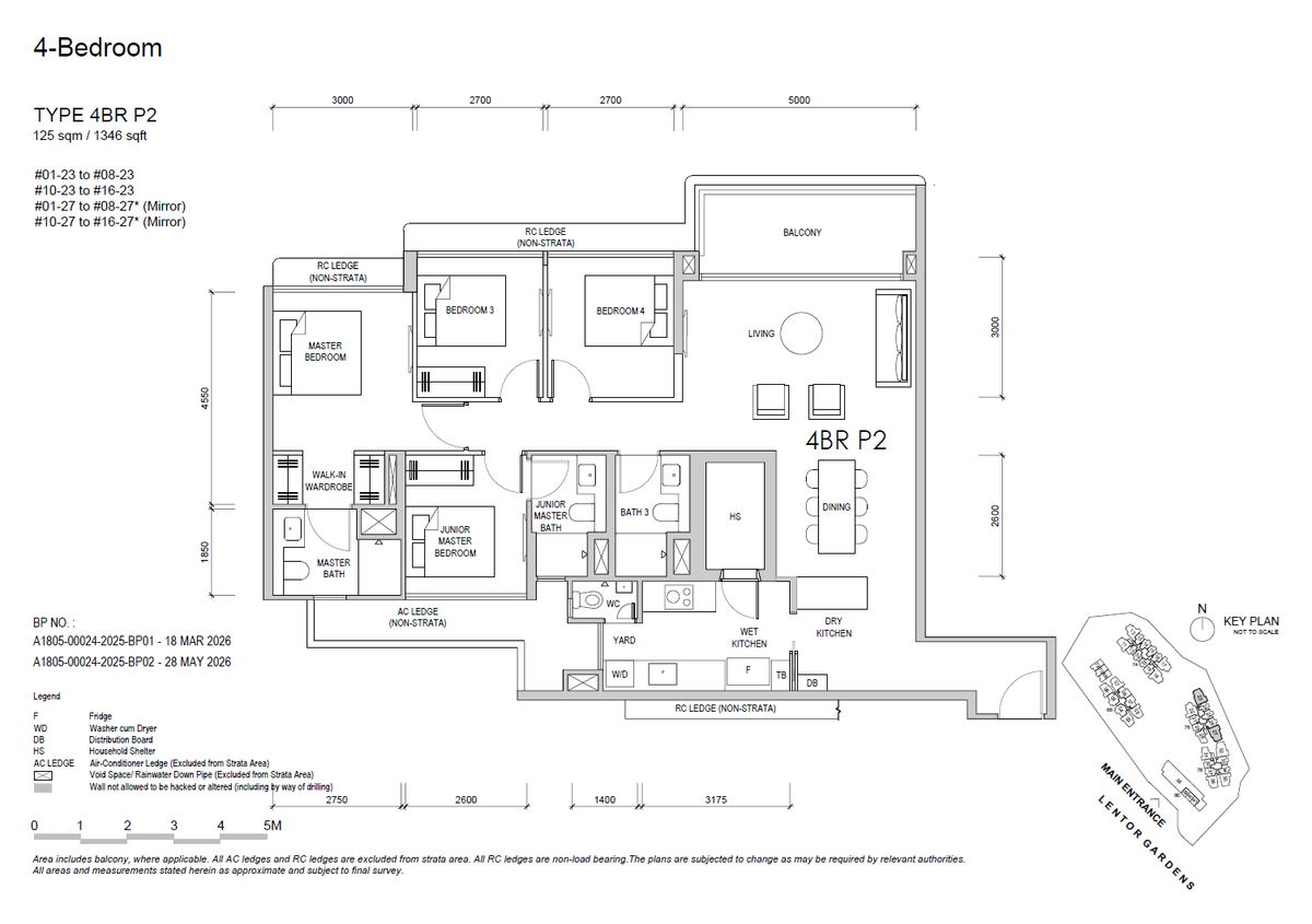Lentor Gardens Residences 4BR P2 floor plan