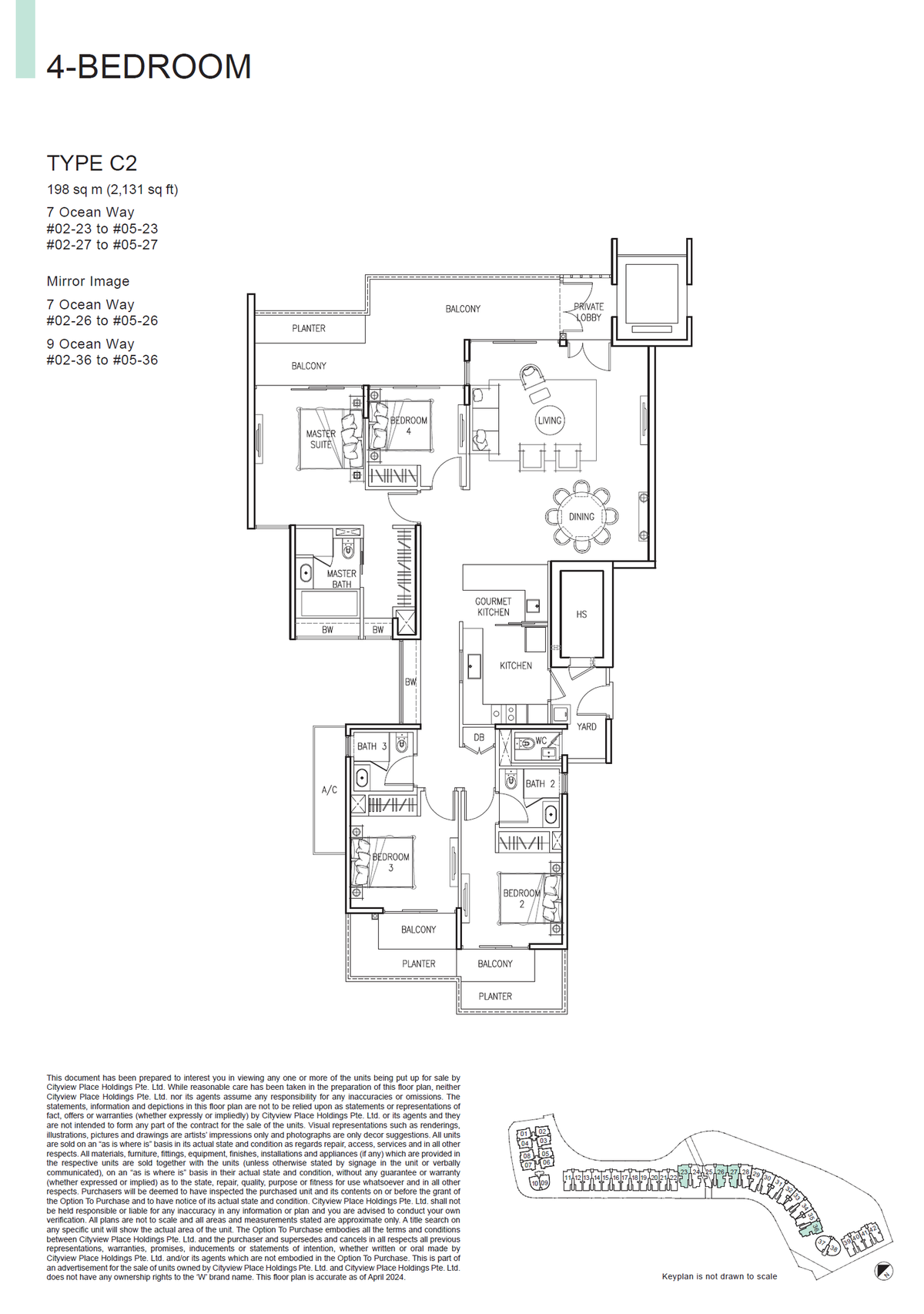 The Residences At W Singapore Sentosa Cove C2 floor plan