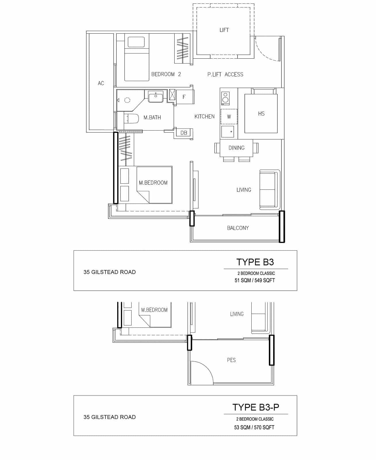 2 BEDROOM CLASSIC TYPE B3