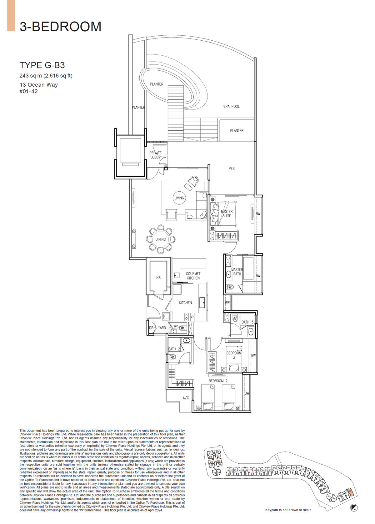 The Residences At W Singapore Sentosa Cove G-B3 floor plan