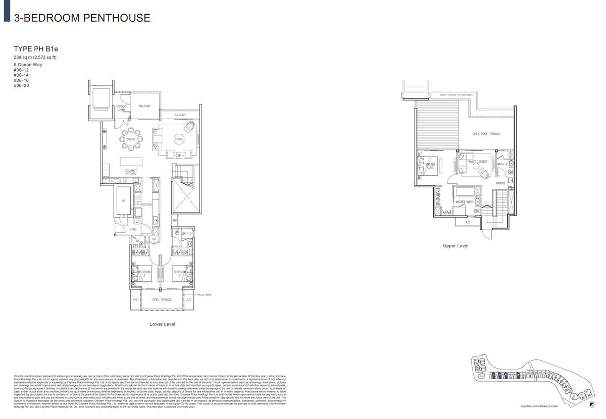 The Residences At W Singapore Sentosa Cove PH B1e floor plan