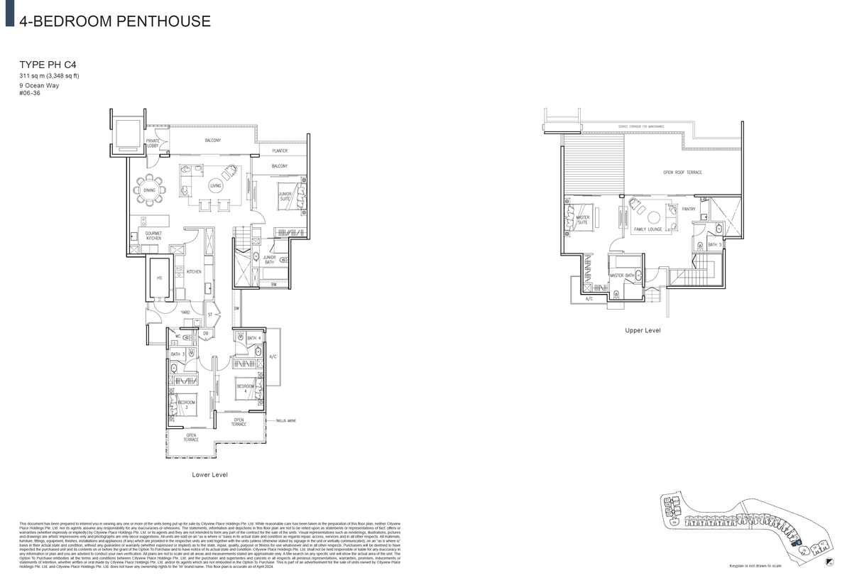 The Residences At W Singapore Sentosa Cove PH C4 floor plan