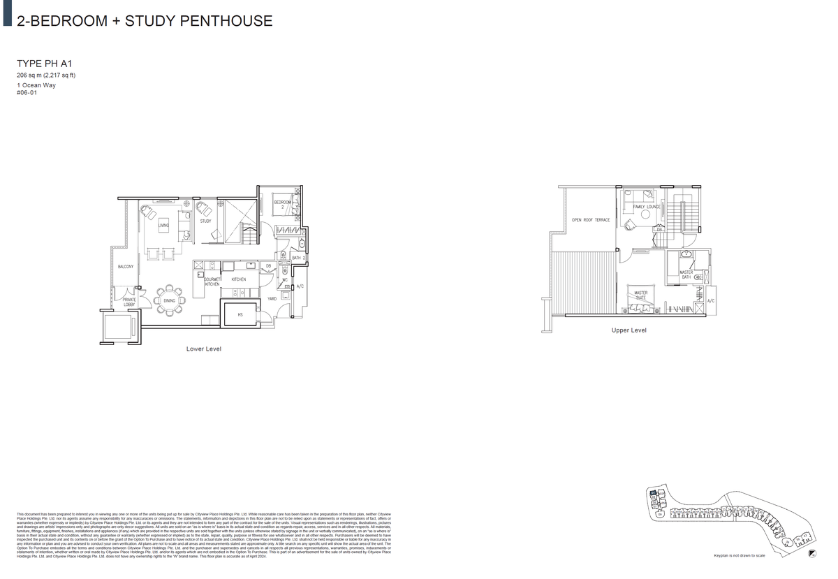 The Residences At W Singapore Sentosa Cove PH A1 floor plan