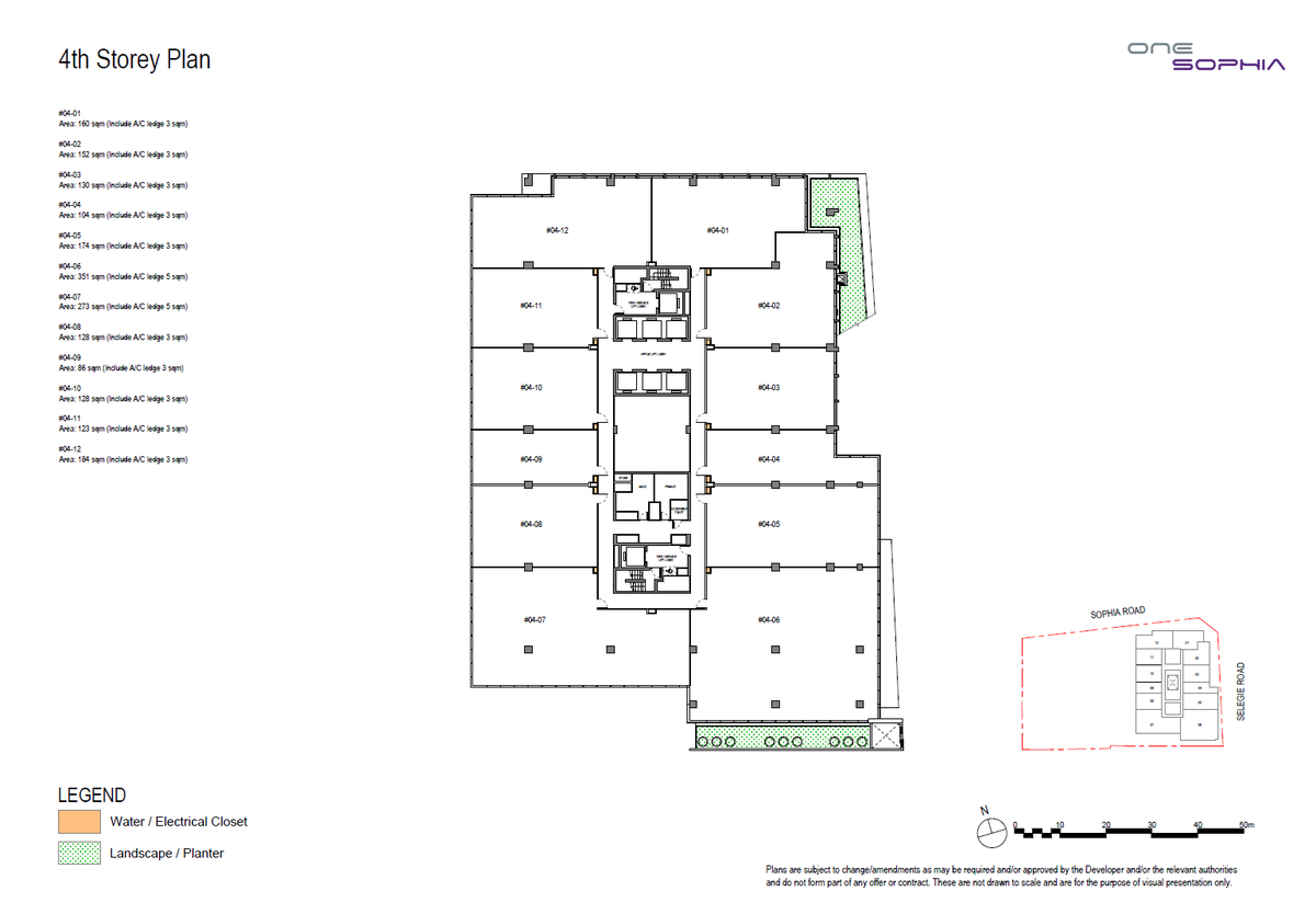 One Sophia 4th Storey Plan floor plan