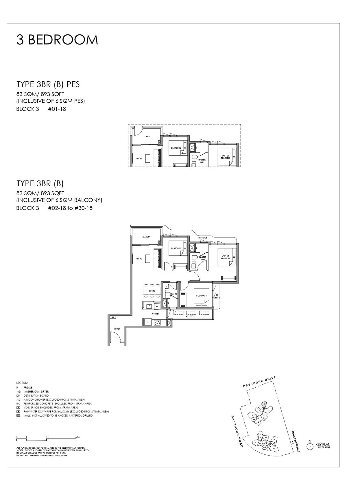 Vela Bay 3BR (B) PES floor plan