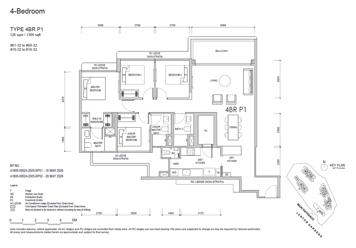 Lentor Gardens Residences 4BR P1 floor plan