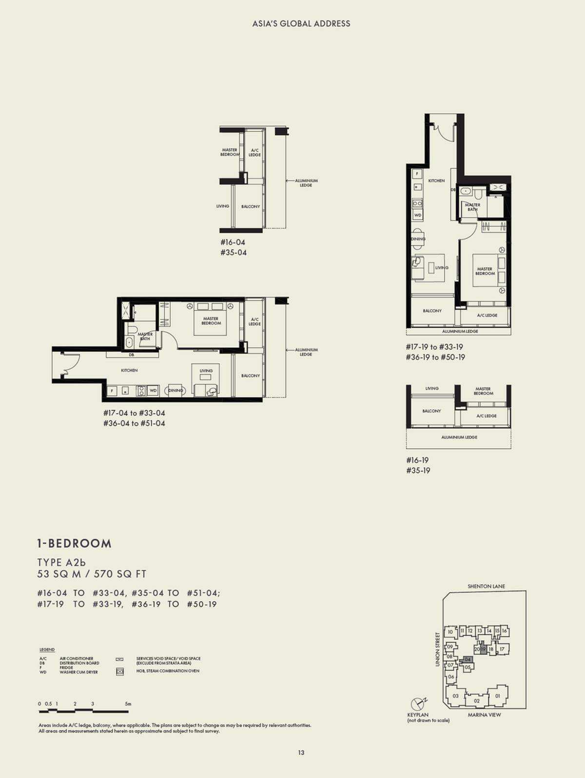 W Residences Marina View - Singapore 滨海景苑 A2b floor plan
