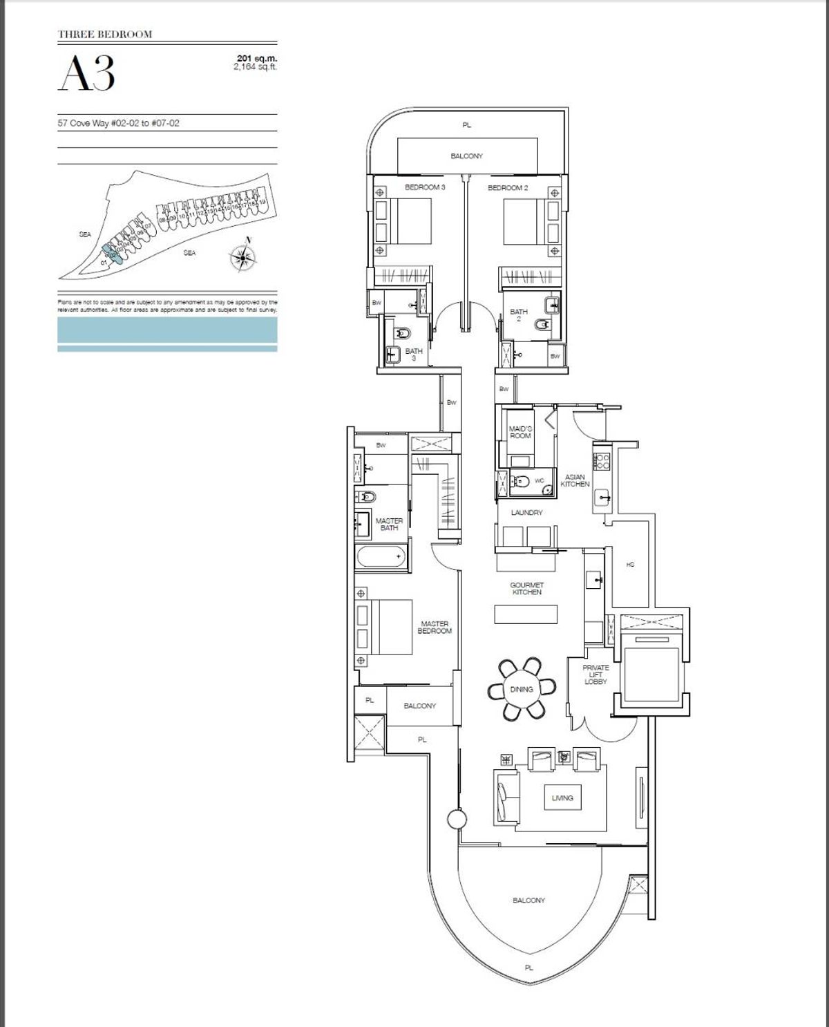 Seascape 涛源湾 A3 floor plan