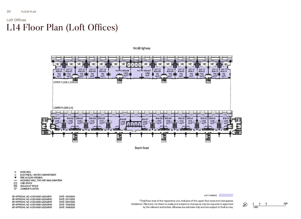 The Golden Mile 14th Storey Plan floor plan