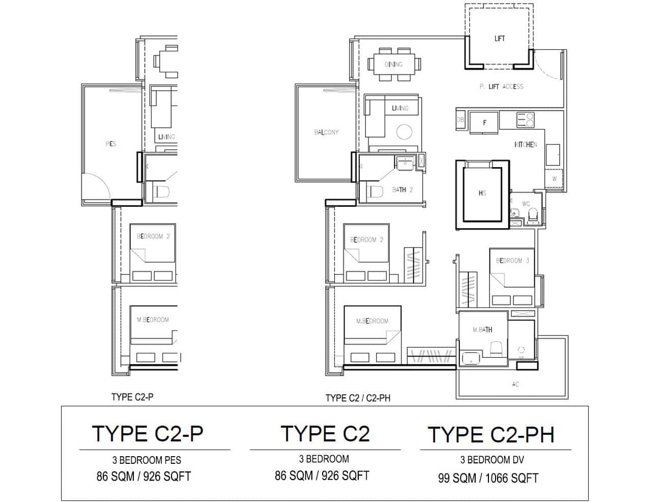 3 BEDROOM TYPE C2