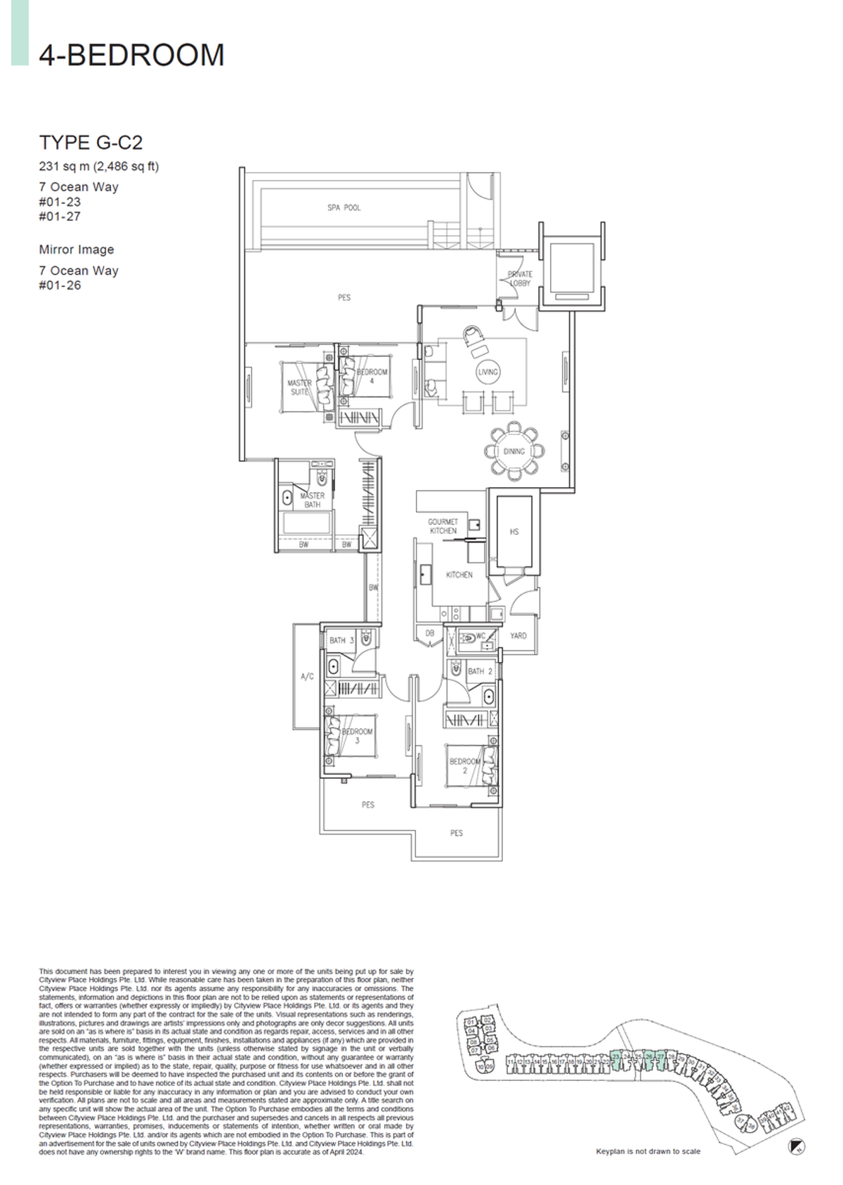 The Residences At W Singapore Sentosa Cove G-C2 floor plan