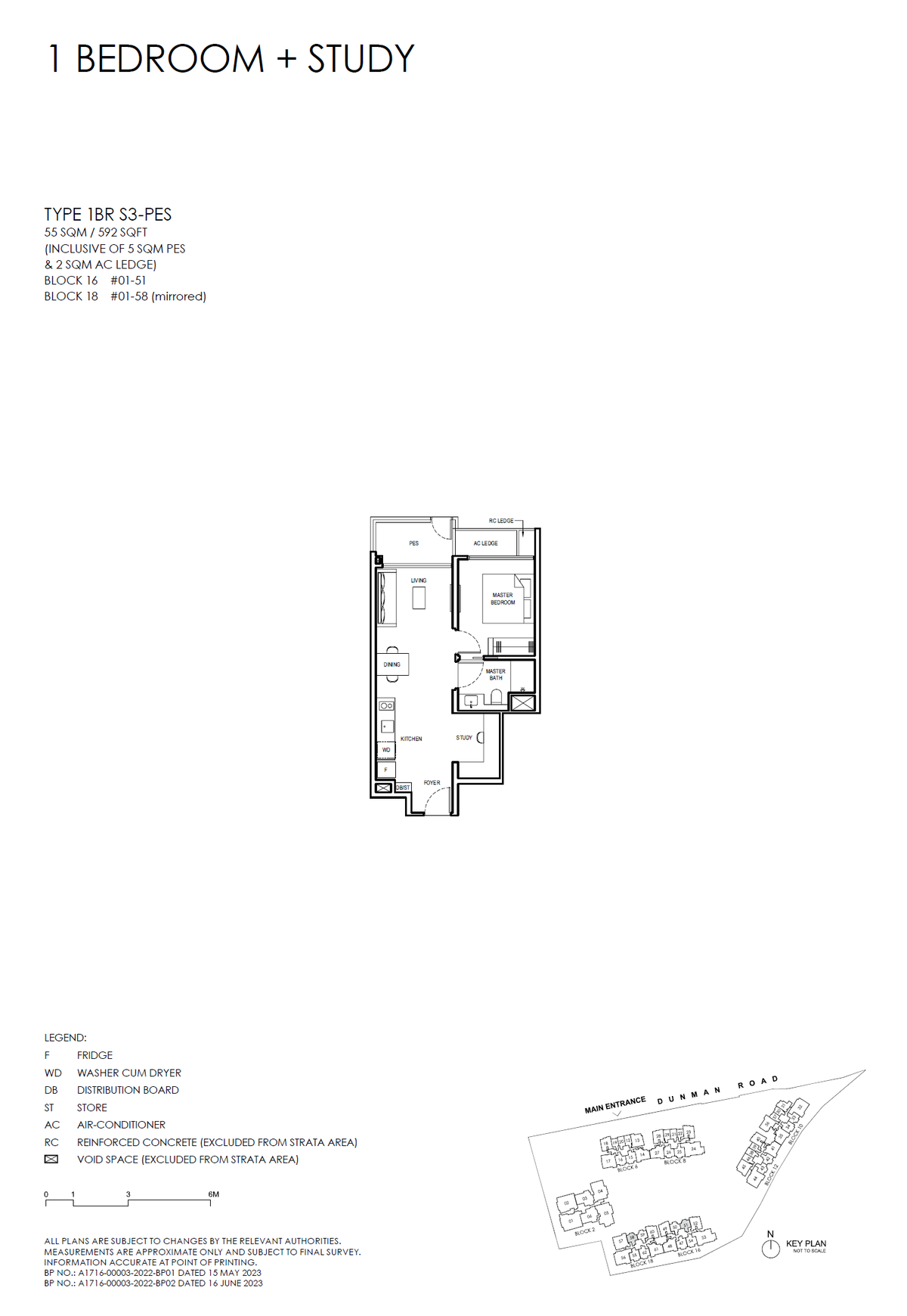 Grand Dunman 名门世家 1BR S3 floor plan