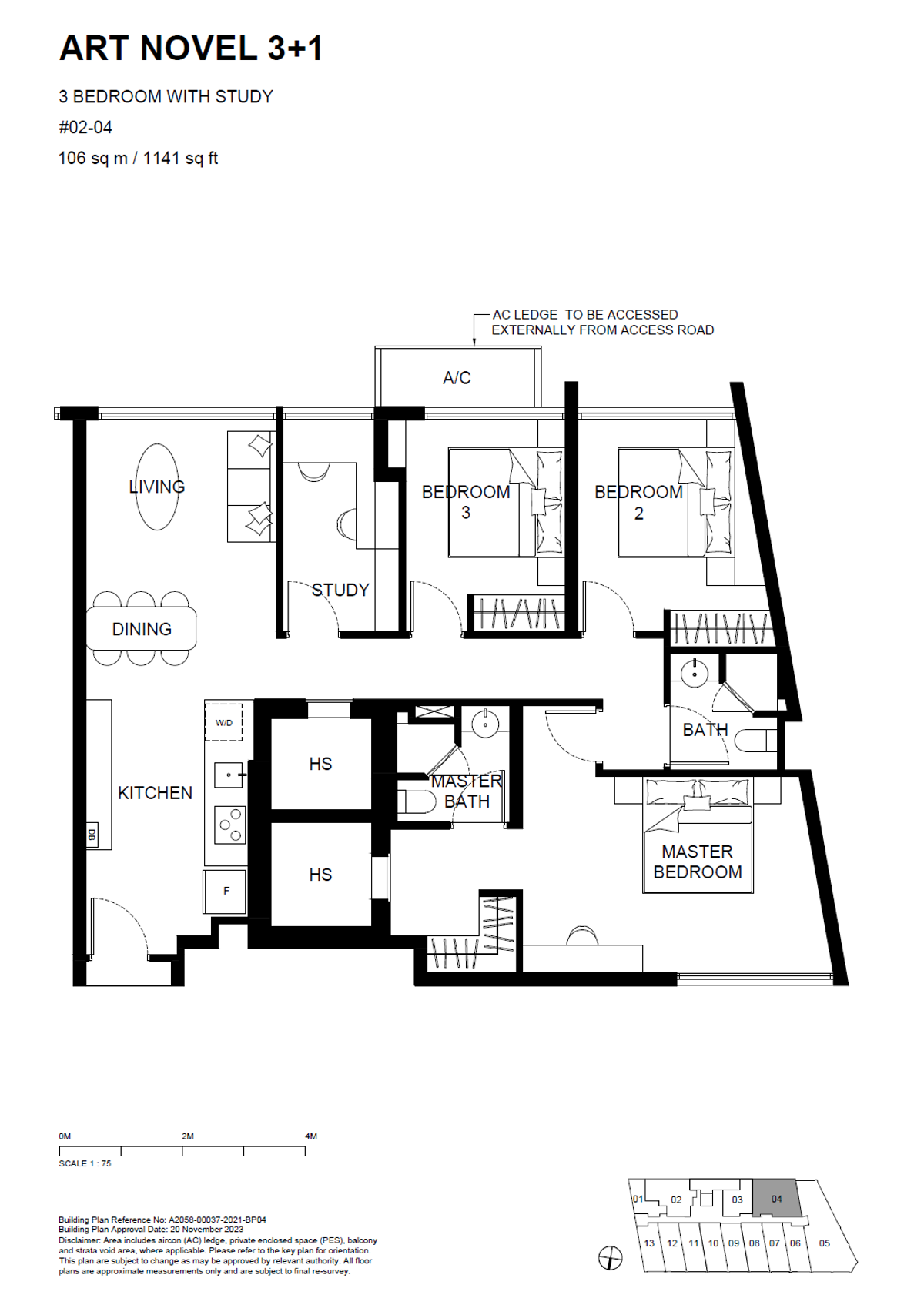 Atlassia ART NOVEL 3+1 floor plan