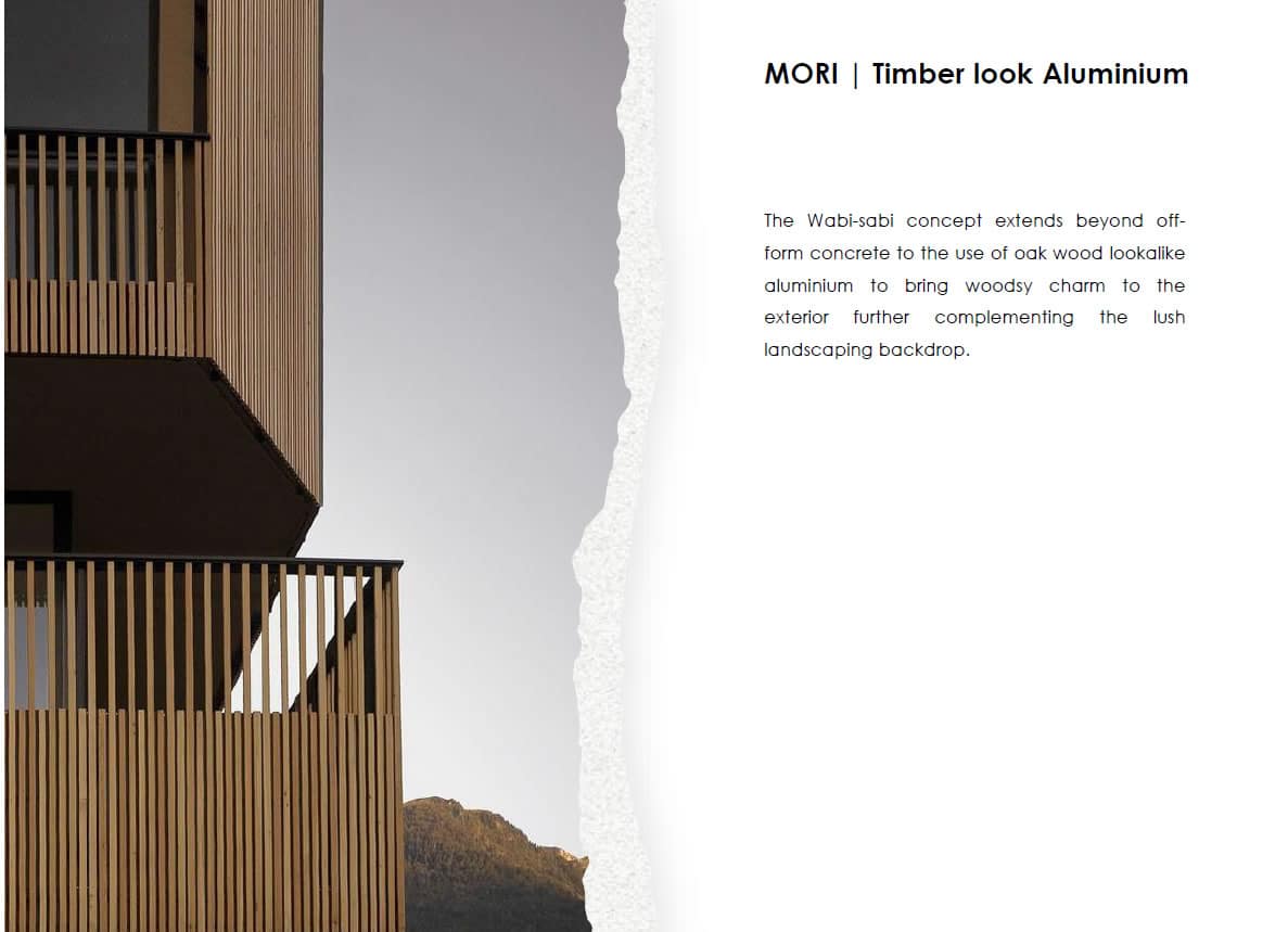 Timber look aluminium