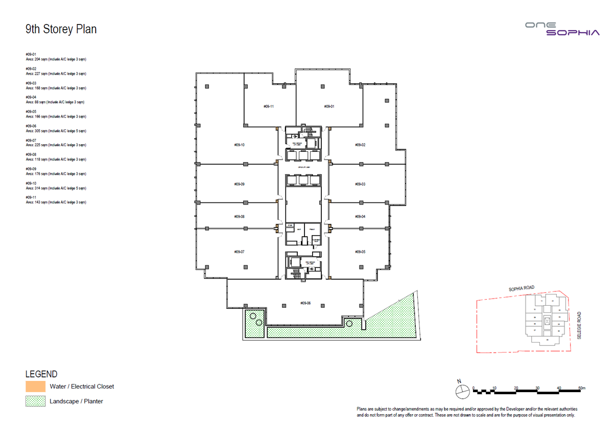 One Sophia 9th Storey Plan floor plan