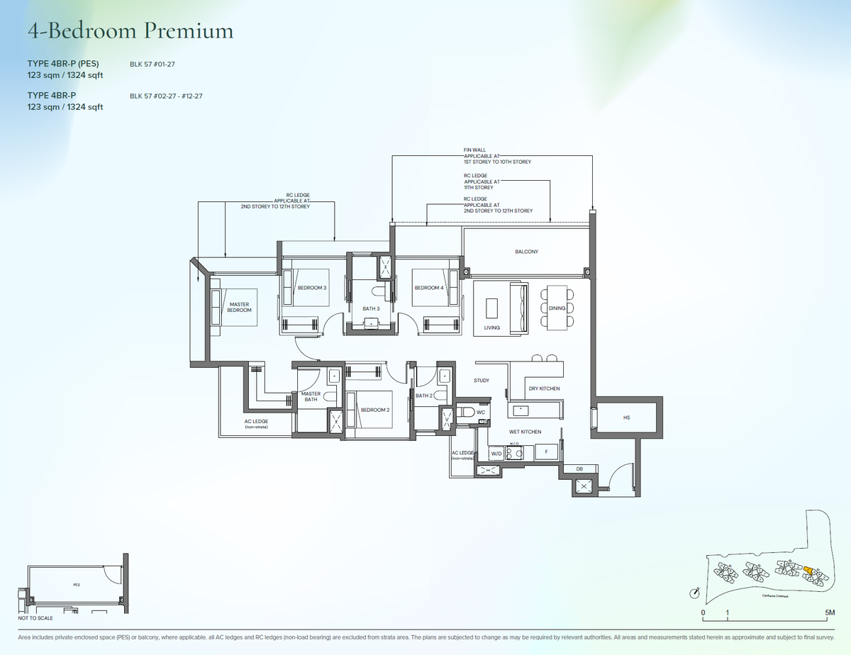 Canberra Crescent Residences 4BR-P floor plan