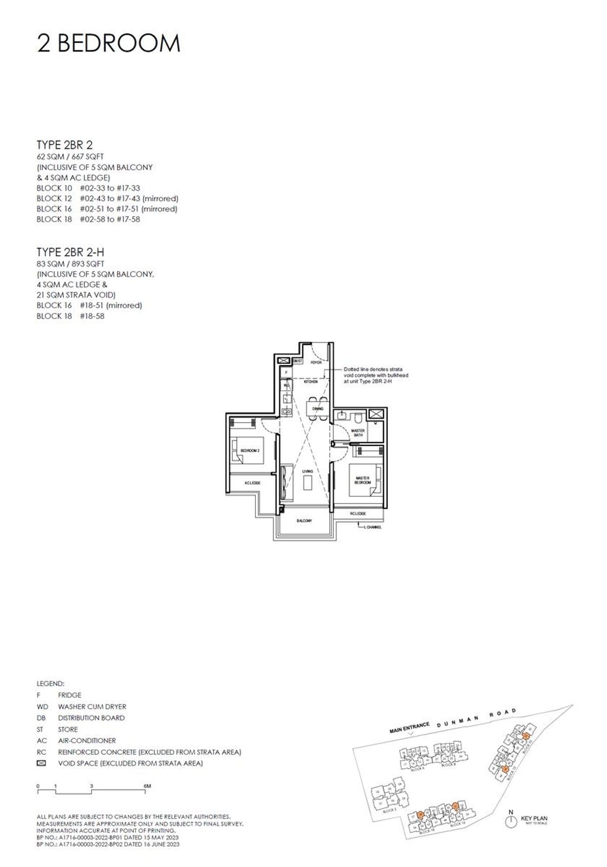 Grand Dunman 名门世家 2BR 2 floor plan