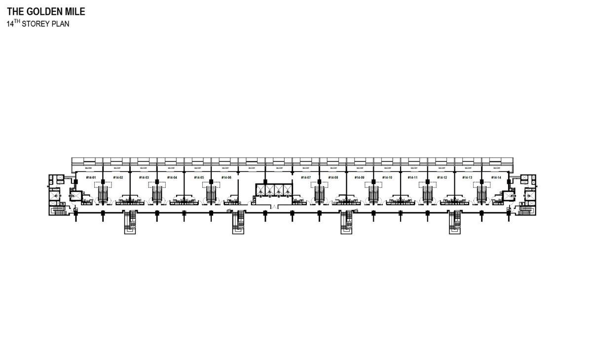The Golden Mile 14th Storey Plan floor plan