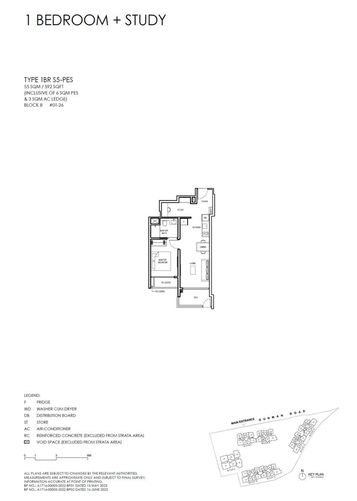 Grand Dunman 名门世家 1BR S5 floor plan