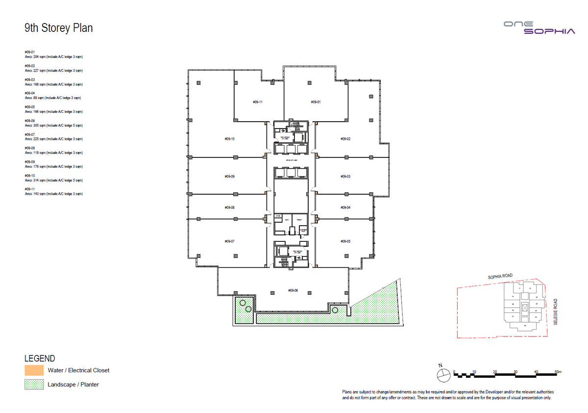 One Sophia 9th Storey Plan floor plan