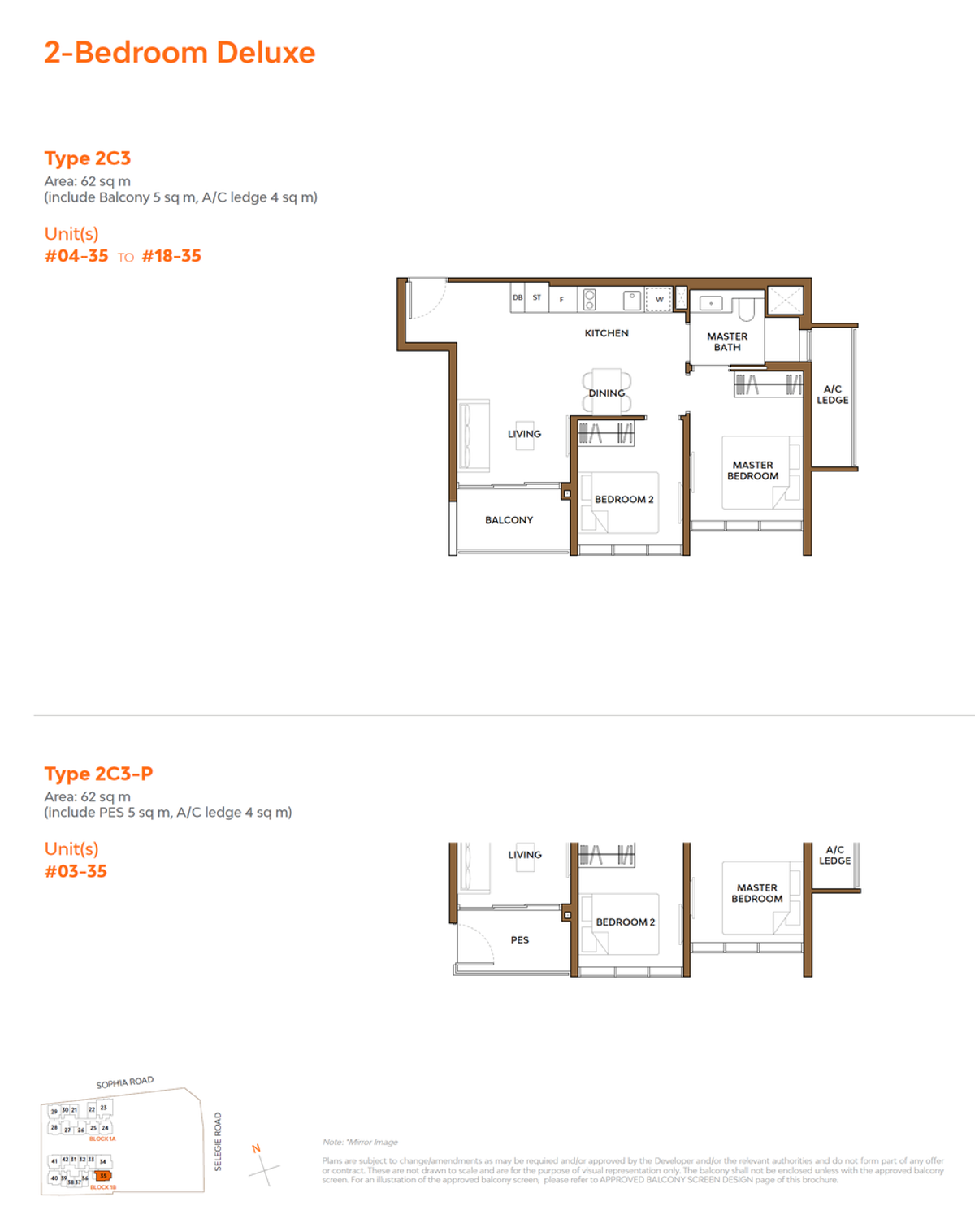 The Collective At One Sophia 2C3 floor plan