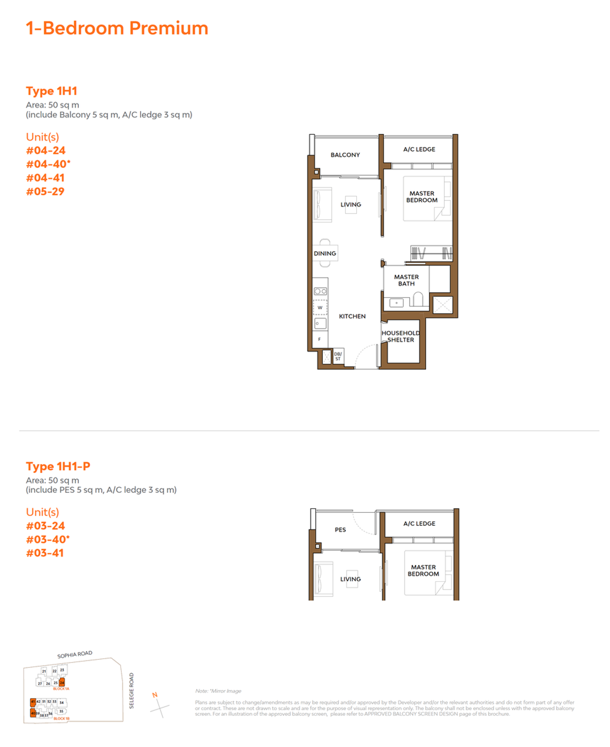 The Collective At One Sophia 1H1 floor plan