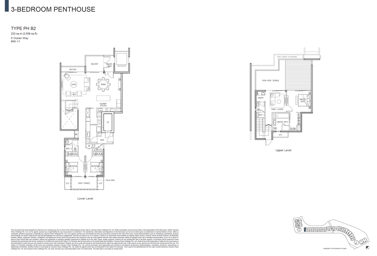 The Residences At W Singapore Sentosa Cove PH B2 floor plan