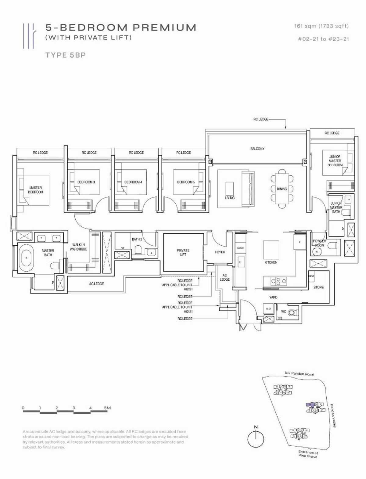 Pinetree Hill 松岩轩 5BP floor plan