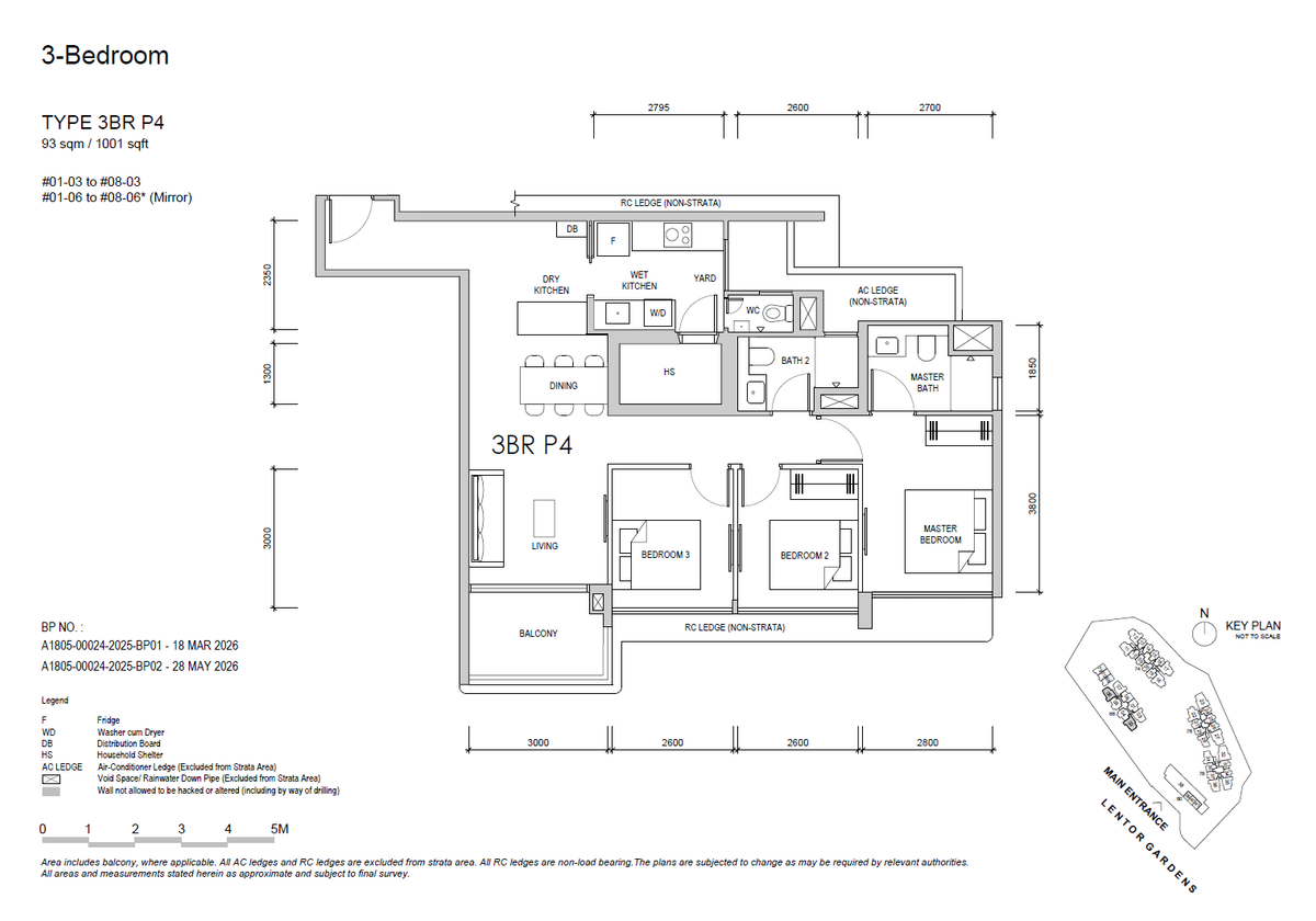 Lentor Gardens Residences 3BR P4 floor plan