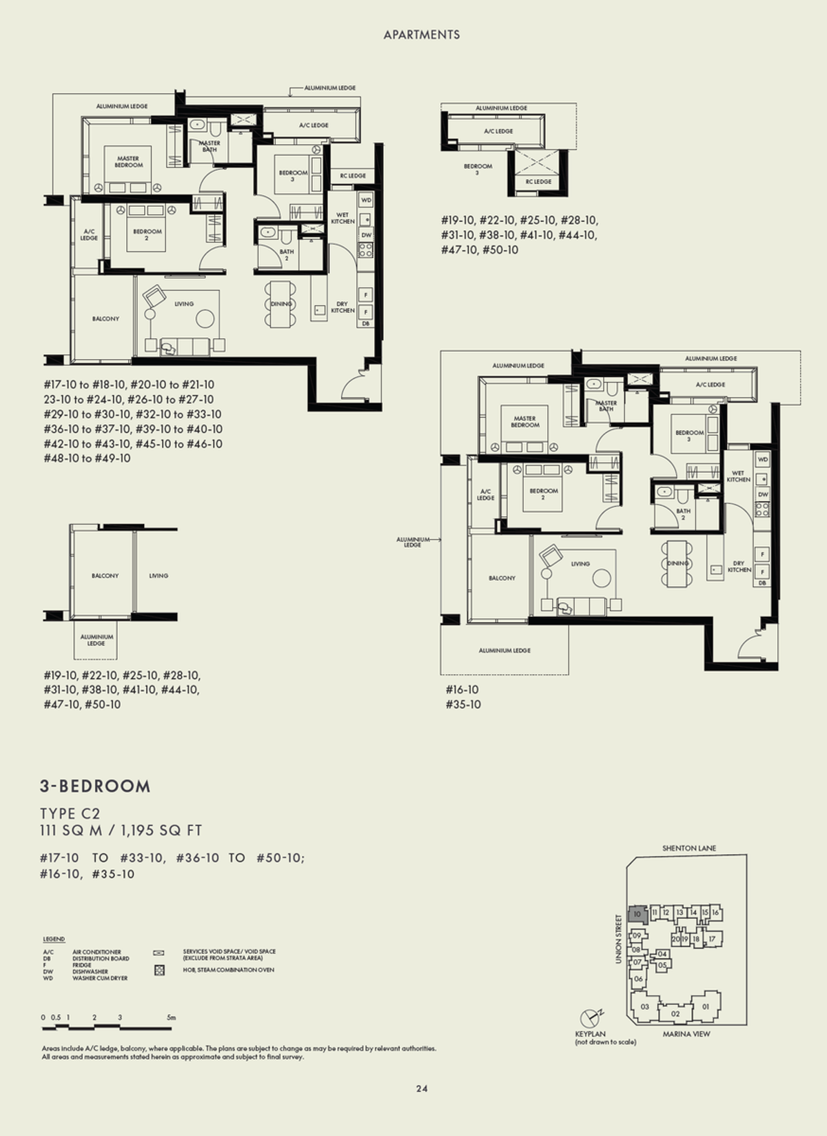 W Residences Marina View - Singapore 滨海景苑 C2 floor plan
