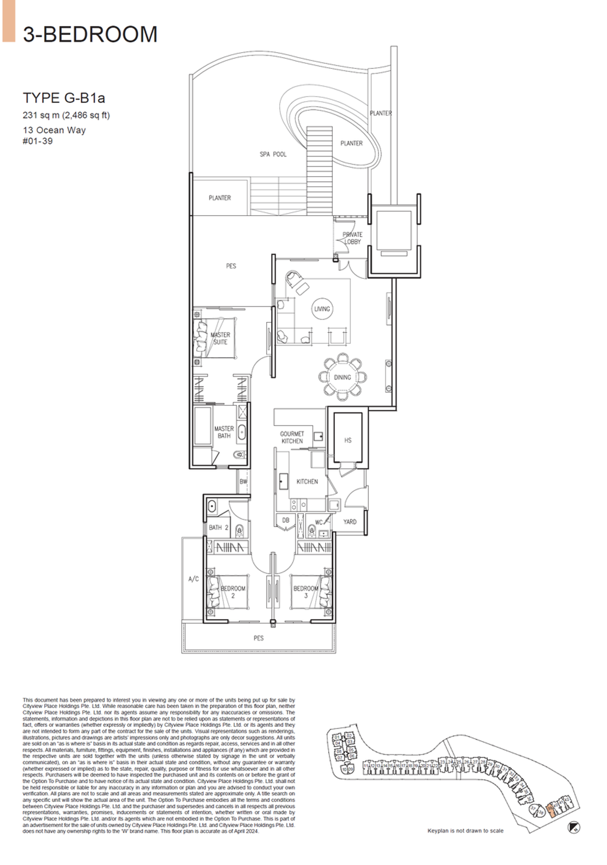 The Residences At W Singapore Sentosa Cove G-B1a floor plan