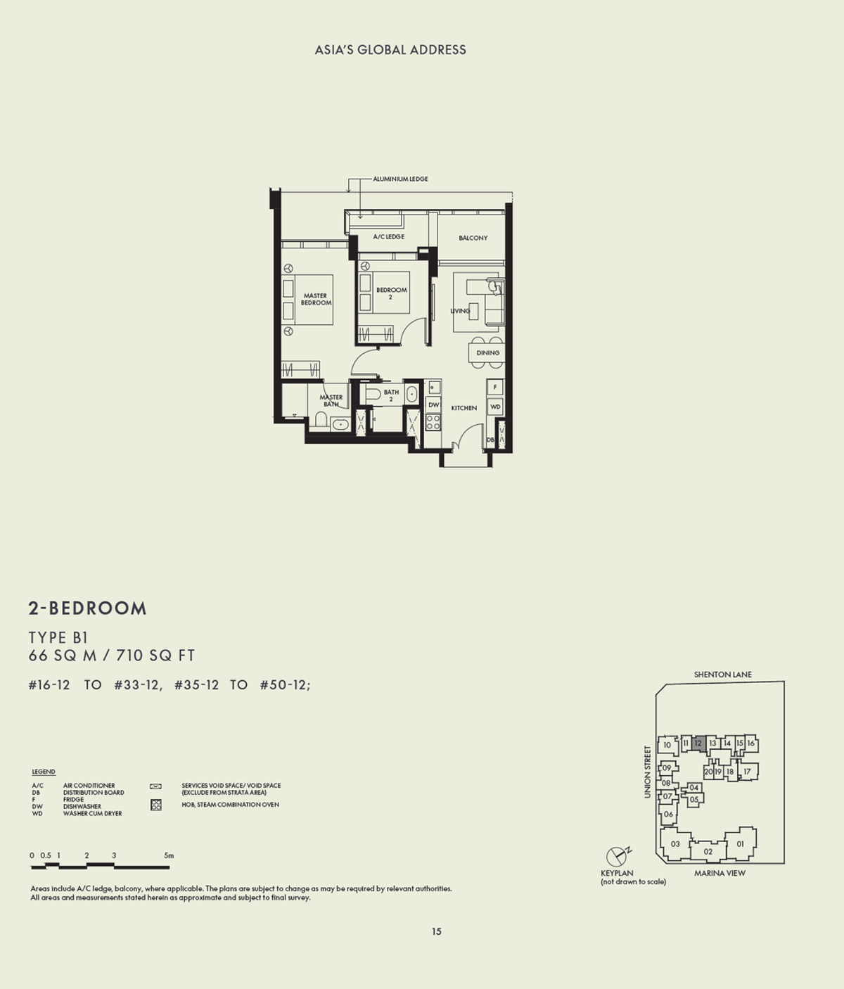 W Residences Marina View - Singapore 滨海景苑 B1 floor plan