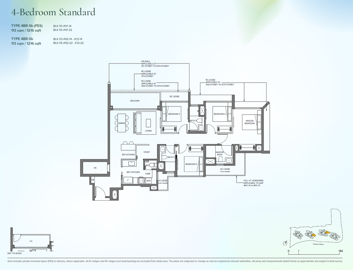 Canberra Crescent Residences 4BR-Sb floor plan