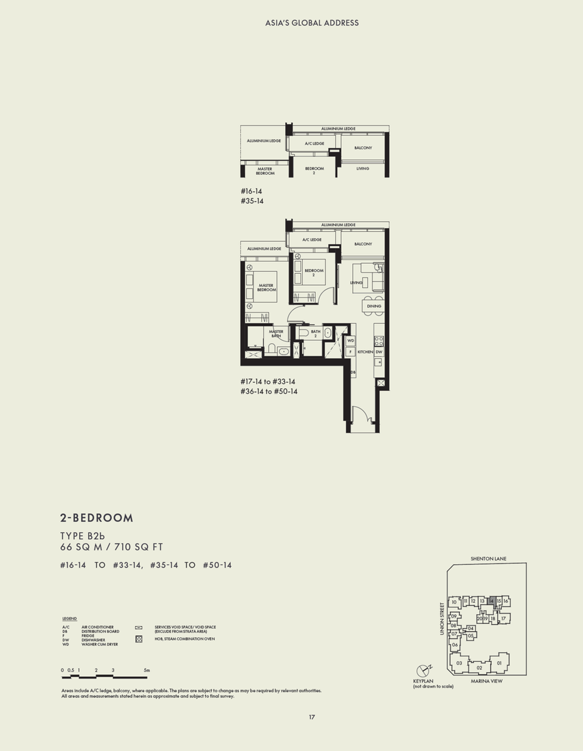 W Residences Marina View - Singapore 滨海景苑 B2b floor plan