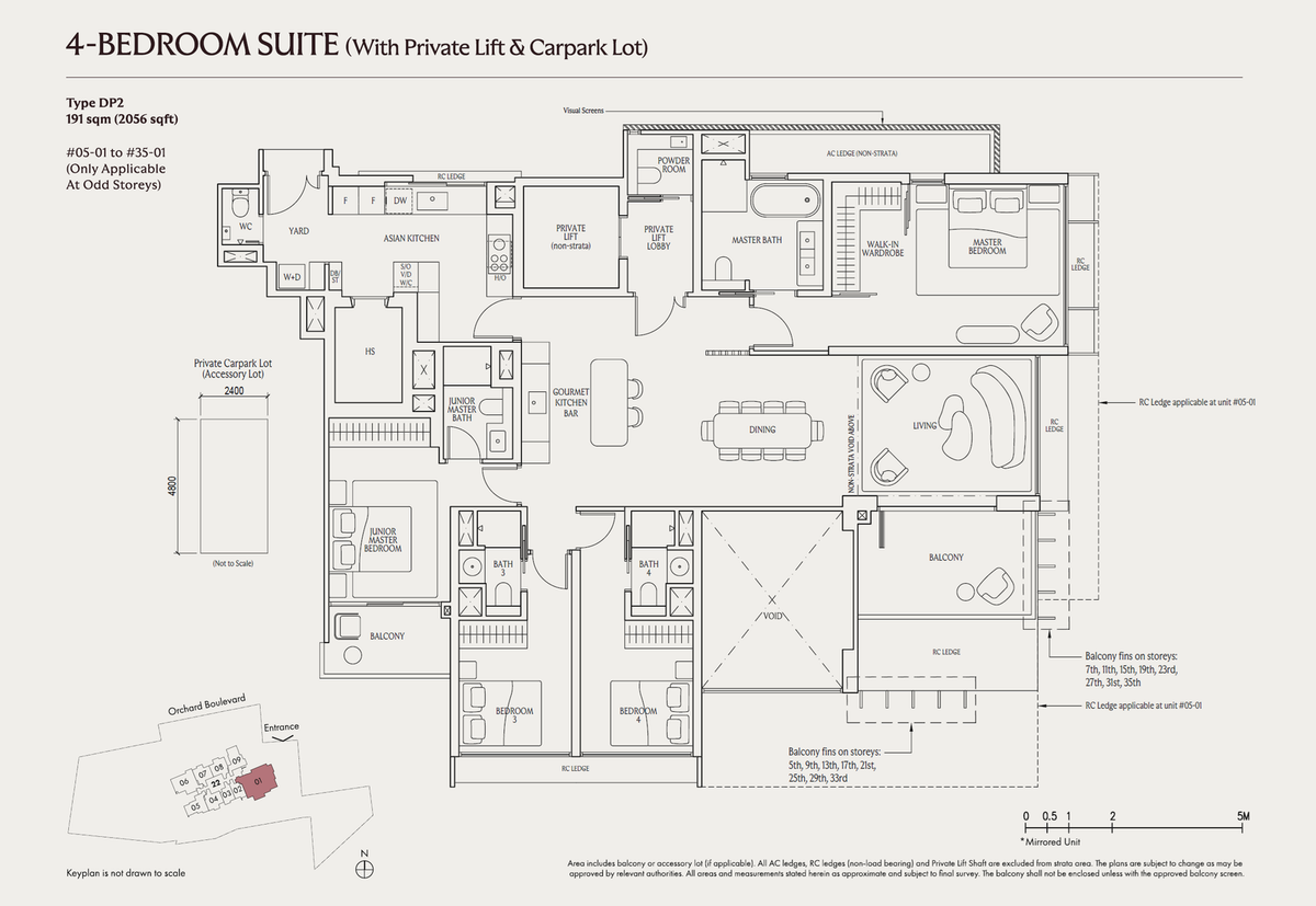 UPPERHOUSE at Orchard Boulevard DP2 floor plan