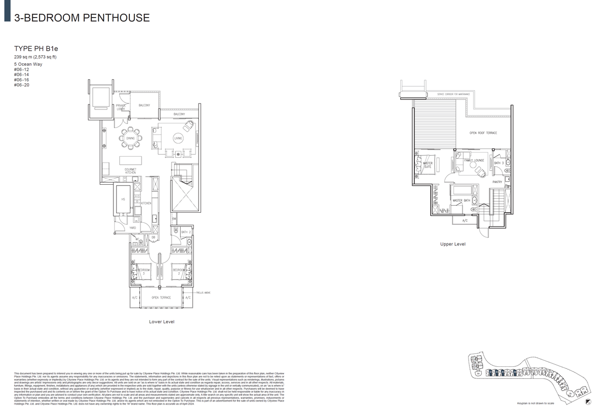 The Residences At W Singapore Sentosa Cove PH B1e floor plan