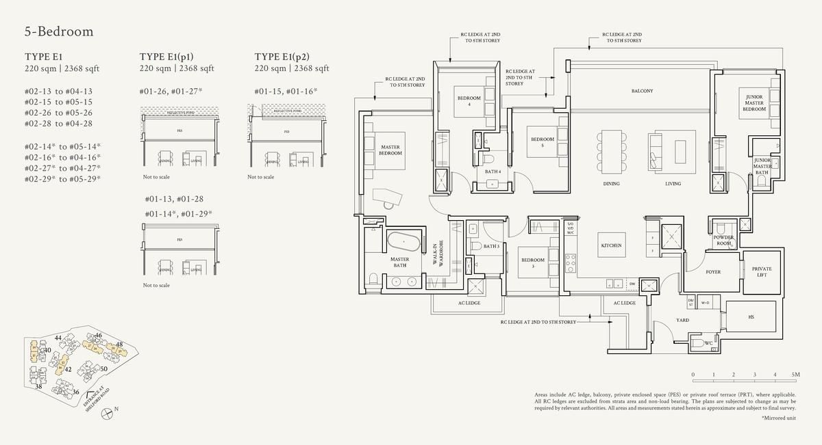 Watten House 华登嘉苑 E1(p1) floor plan