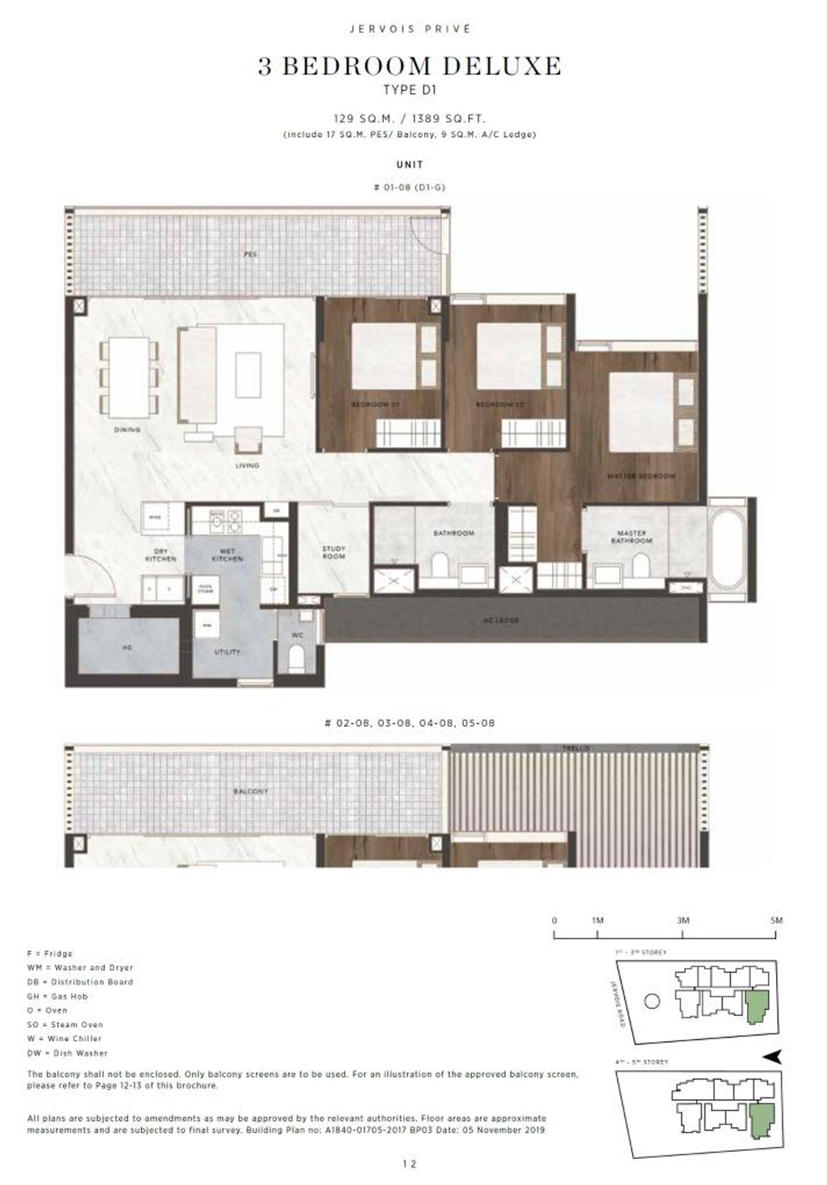 Jervois Privé D1 floor plan