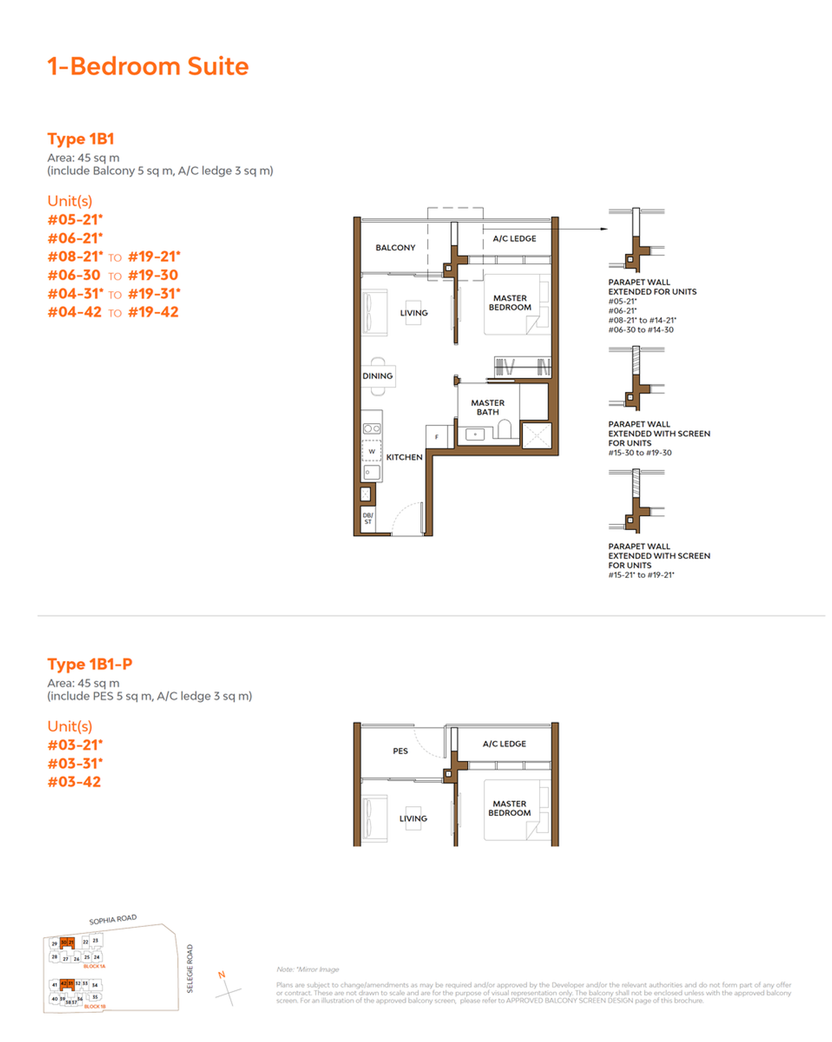 The Collective At One Sophia 1B1 floor plan