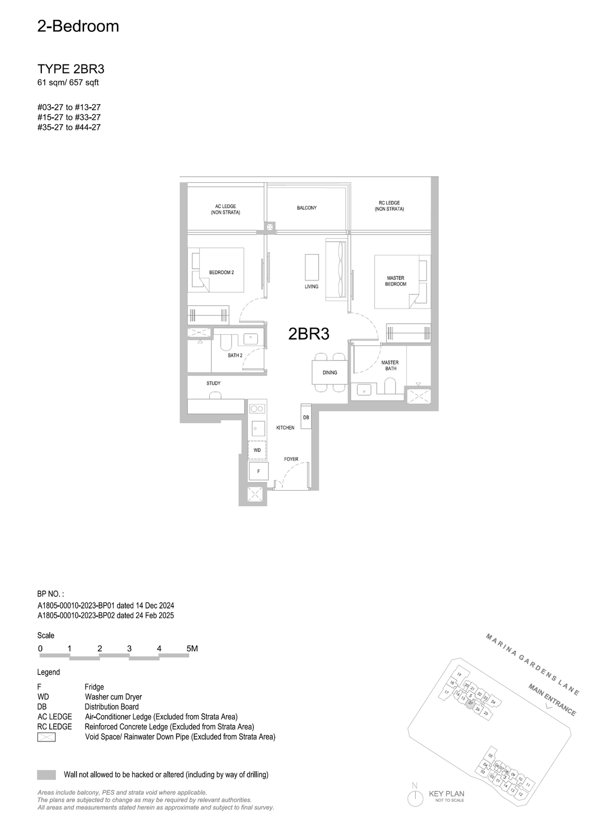 One Marina Gardens 2BR3 floor plan