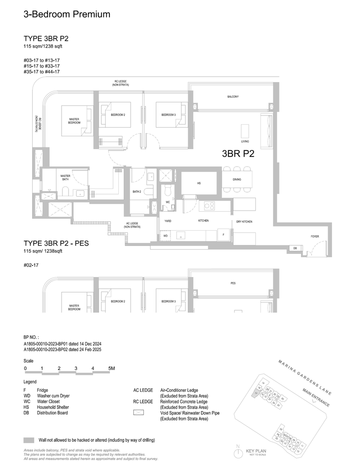 One Marina Gardens 3BR P2 floor plan