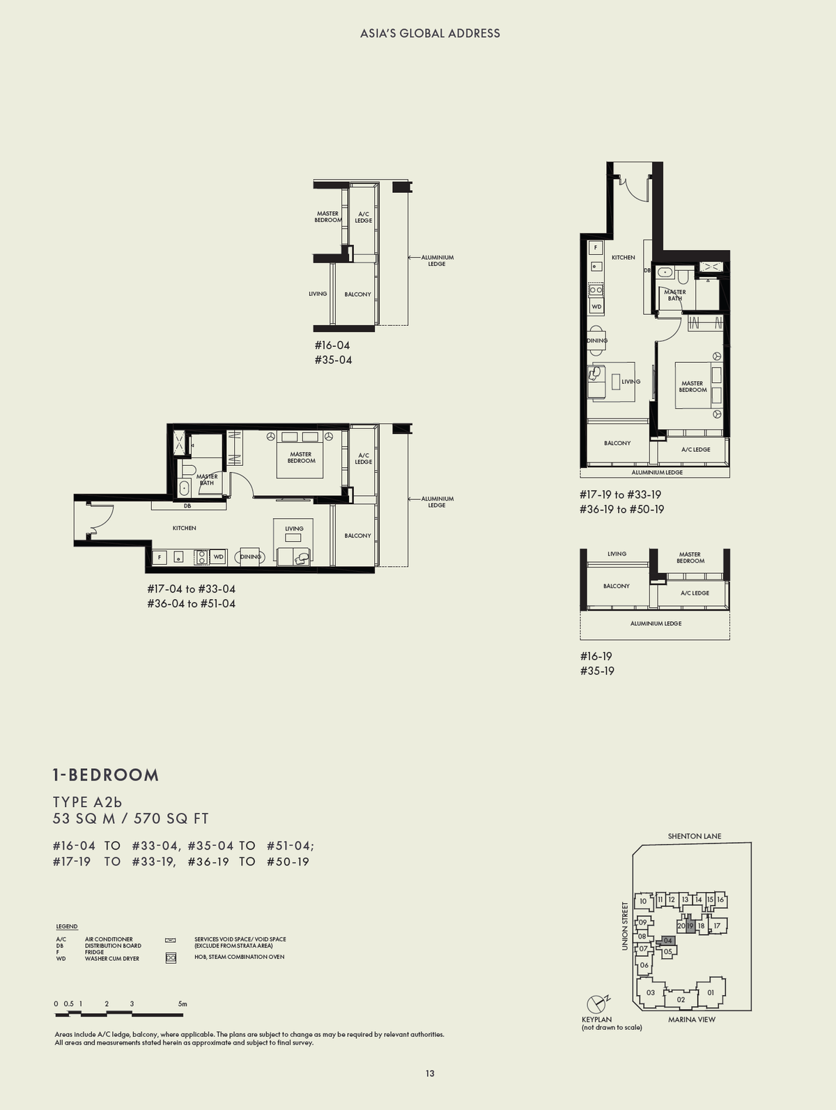 W Residences Marina View - Singapore 滨海景苑 A2b floor plan
