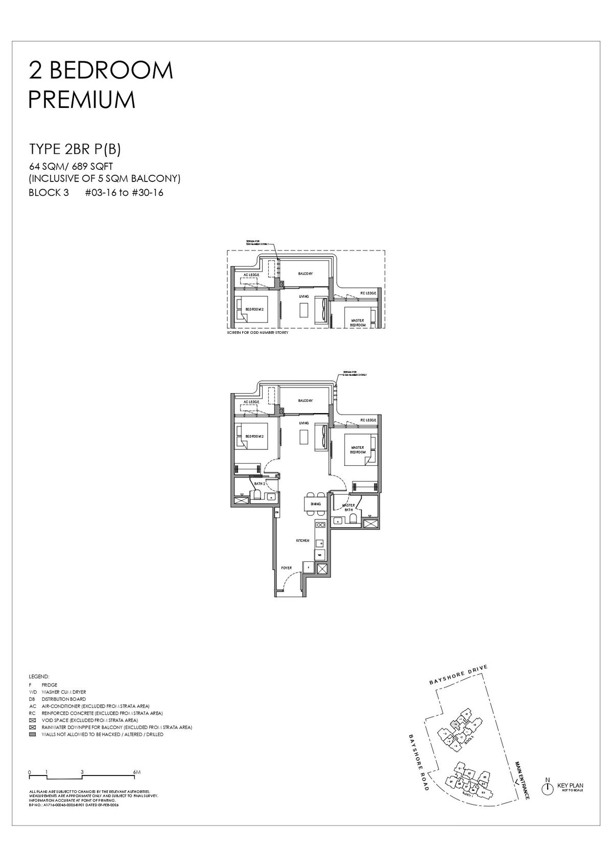 Vela Bay 2BR P(B) floor plan