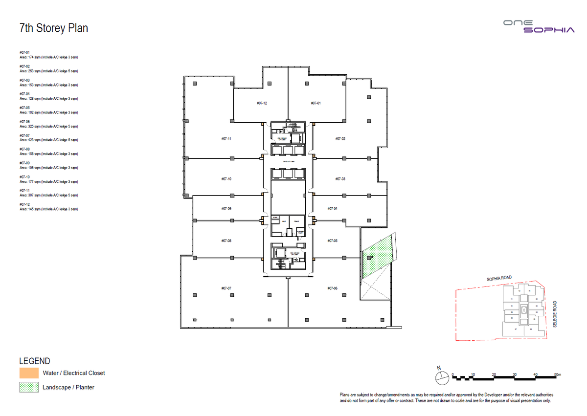 One Sophia 7th Storey Plan floor plan