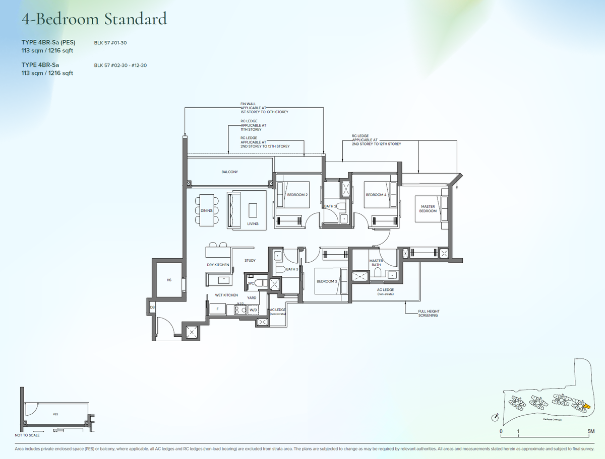 Canberra Crescent Residences 4BR-Sa floor plan